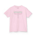 CGM Boot Stitching Kids Diabetes Shirt featuring a pink color and unique stitched design for diabetes awareness and support squad.