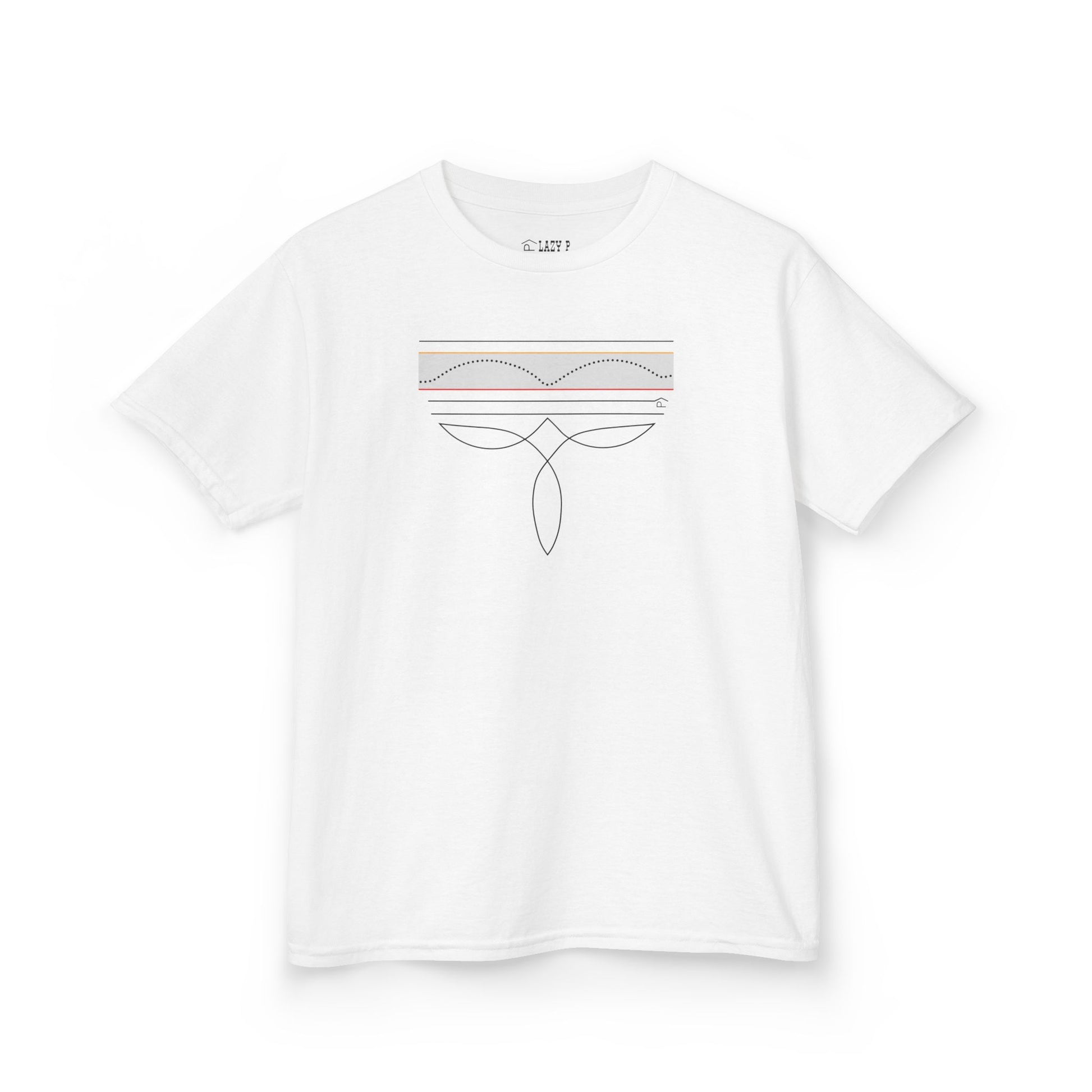 CGM Boot Stitching Kids Diabetes Shirt featuring a unique stitched design on a white cotton tee.