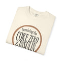 Surviving on Coke Zero Western Diabetes Tshirt featuring curled rope design and bold text on soft fabric.