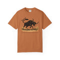 adult t1d diabetes tshirt. Bull on orange tshirt