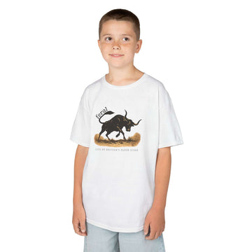 kids t1d diabetes tshirt. Bull on white tshirt