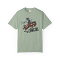 Sis of a T1D Cowgirl T-Shirt with a playful cowgirl and insulin pump design celebrating diabetes awareness.