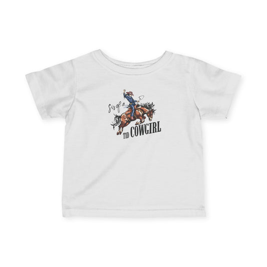 Sis of a T1D Cowgirl Toddler Diabetes TShirt featuring a playful western design on a soft cotton tee.