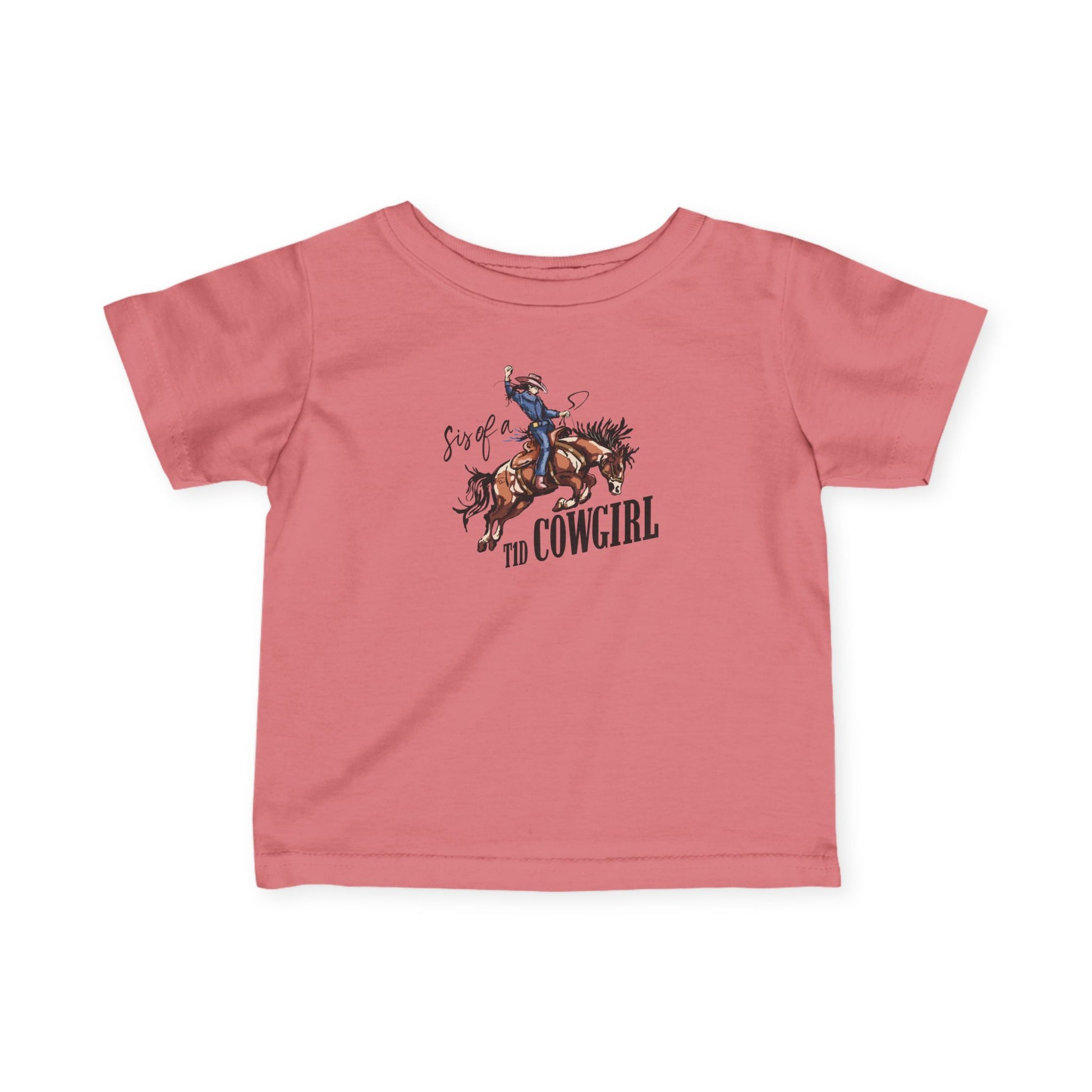 Sis of a T1D Cowgirl Toddler Diabetes TShirt with a playful western design for little supporters.