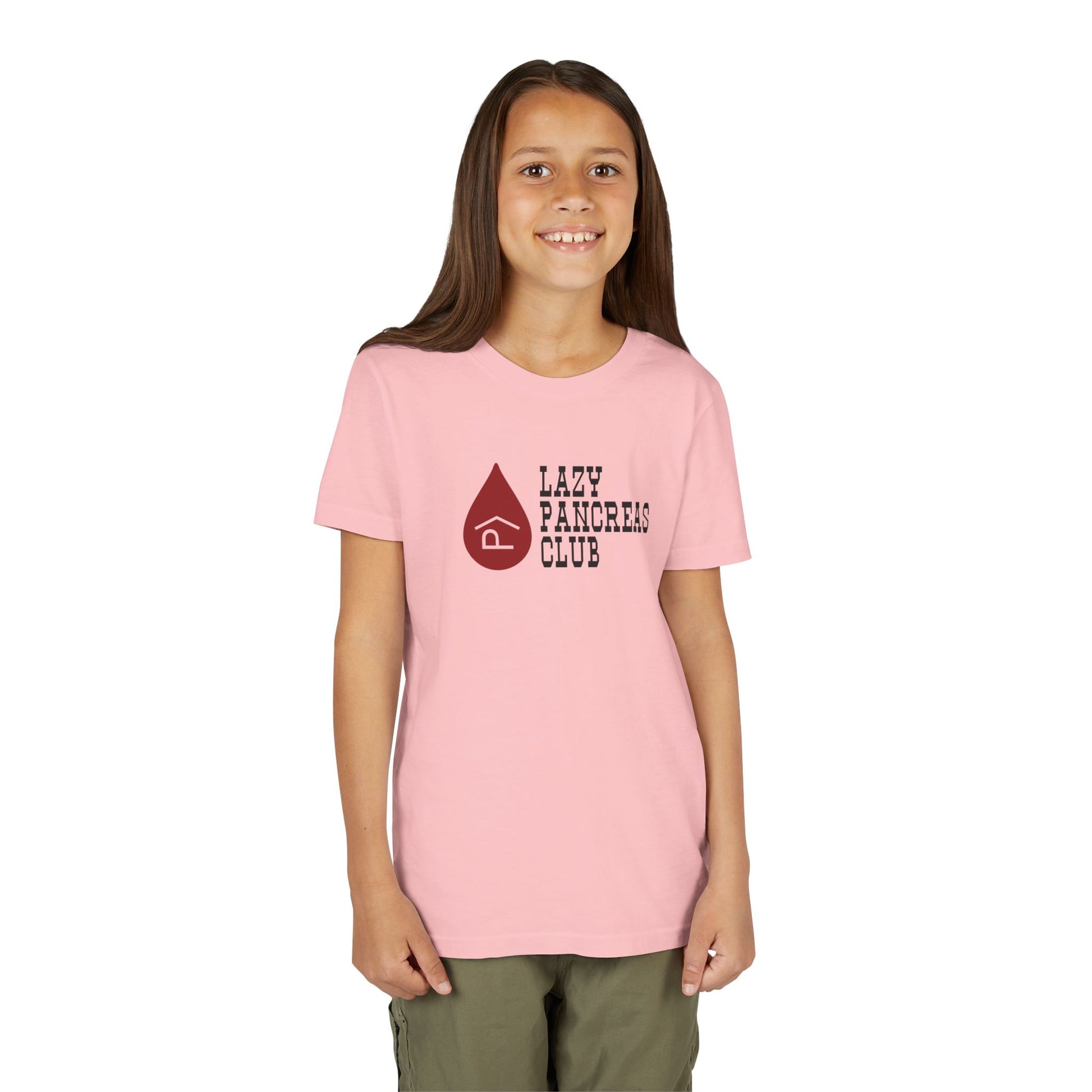 lazy pancreas with lazy p brand t1d diabetes tshirt