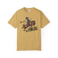Mom of a T1D Cowgirl T-Shirt featuring a cowgirl design, perfect for diabetes awareness and support.