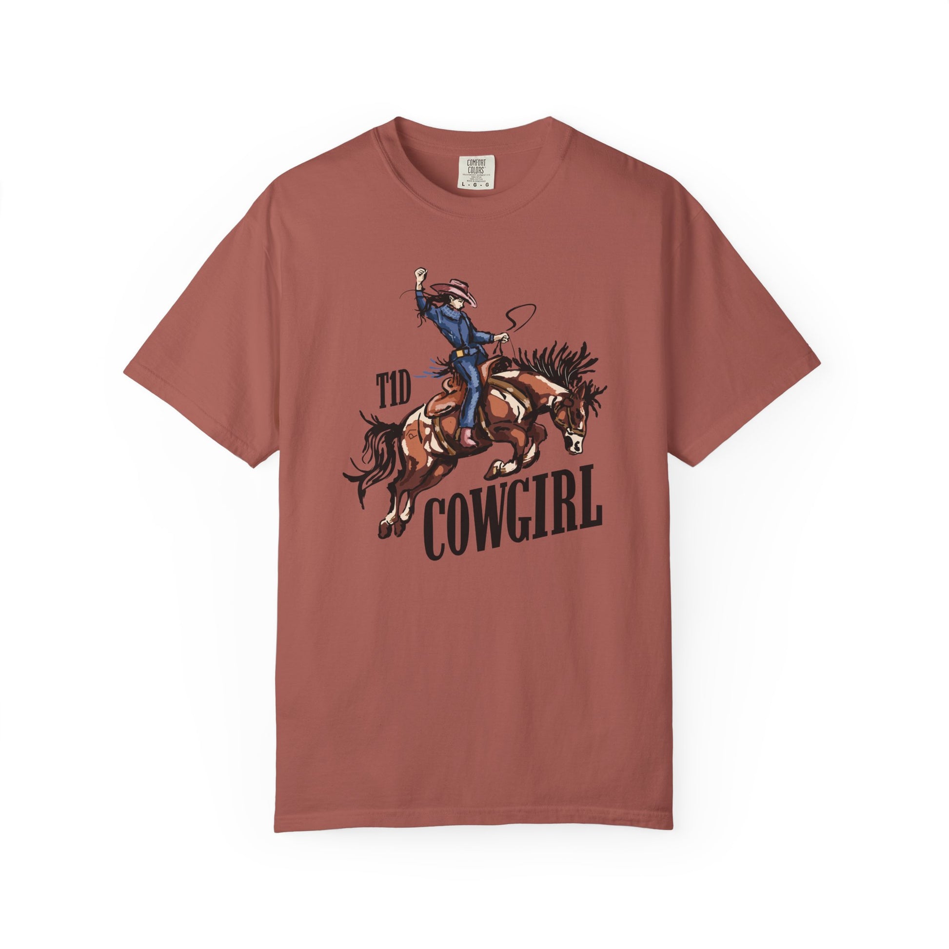 T1D Cowgirl Diabetes T-Shirt featuring a western-themed design for diabetes awareness and support squad.