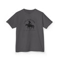 I Can Do Anything Girls Diabetes Shirt featuring a cowgirl on horseback, perfect for kids with diabetes.