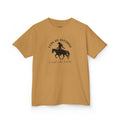 I Can Do Anything Girls Diabetes Shirt featuring a brave cowgirl riding a horse, perfect for kids with Type One.