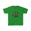 T1D Cowgirl Kids Diabetes Shirt in vibrant green featuring a cowgirl on a horse design.