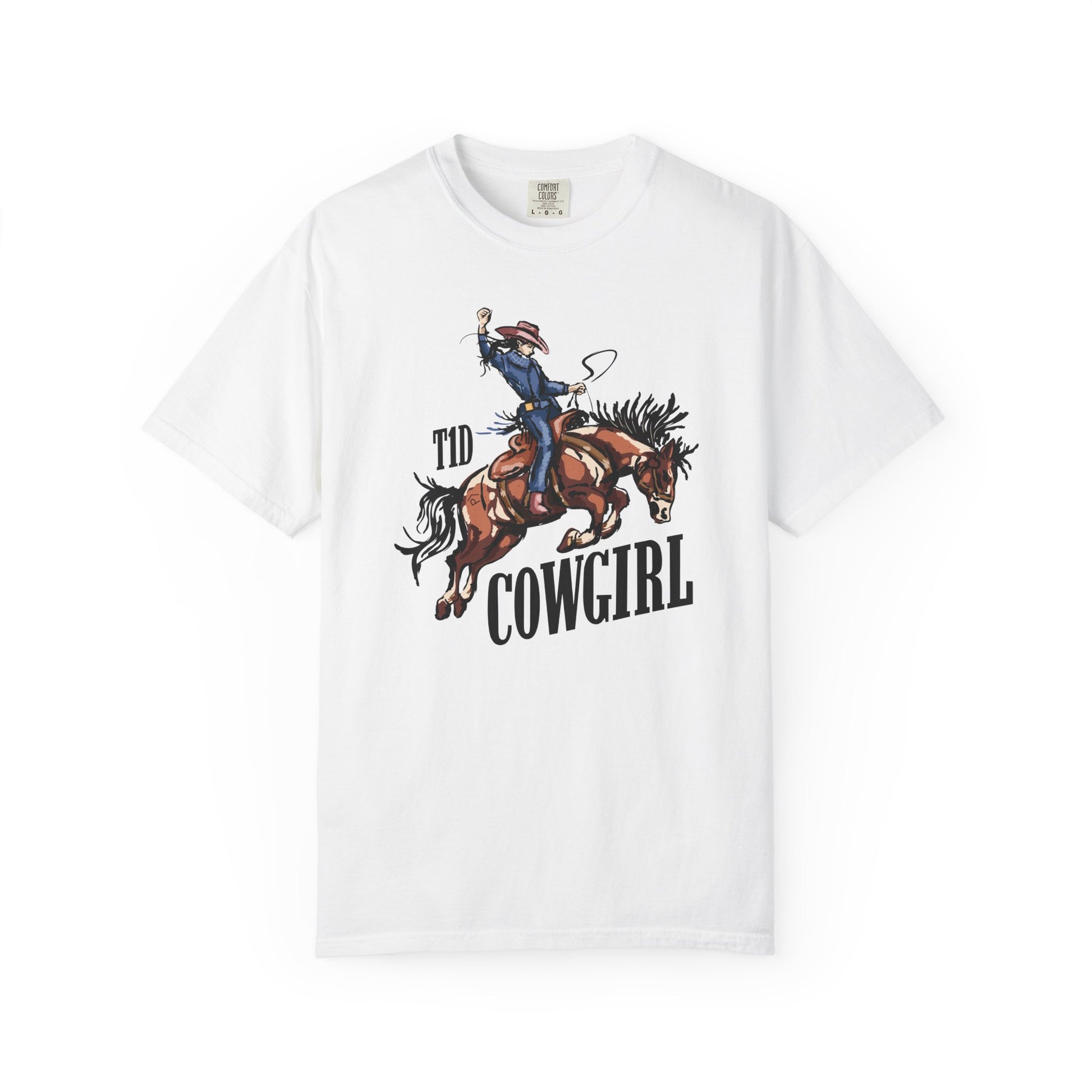 T1D Cowgirl Diabetes T-Shirt featuring a rodeo design for diabetes awareness and support squad.
