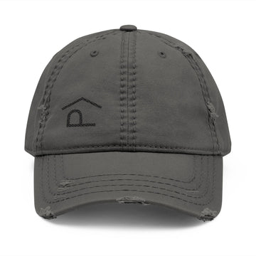 Distressed Lazy P Diabetes Hat features a gray distressed design with embroidered Lazy P logo.
