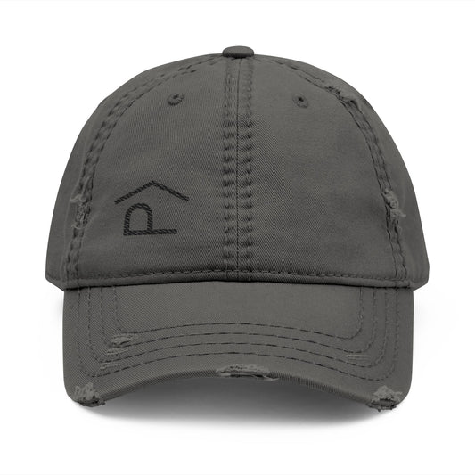 Distressed Lazy P Diabetes Hat features a gray distressed design with embroidered Lazy P logo.