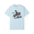 Dad of a T1D Cowgirl T-Shirt with cowgirl design celebrating diabetes support.