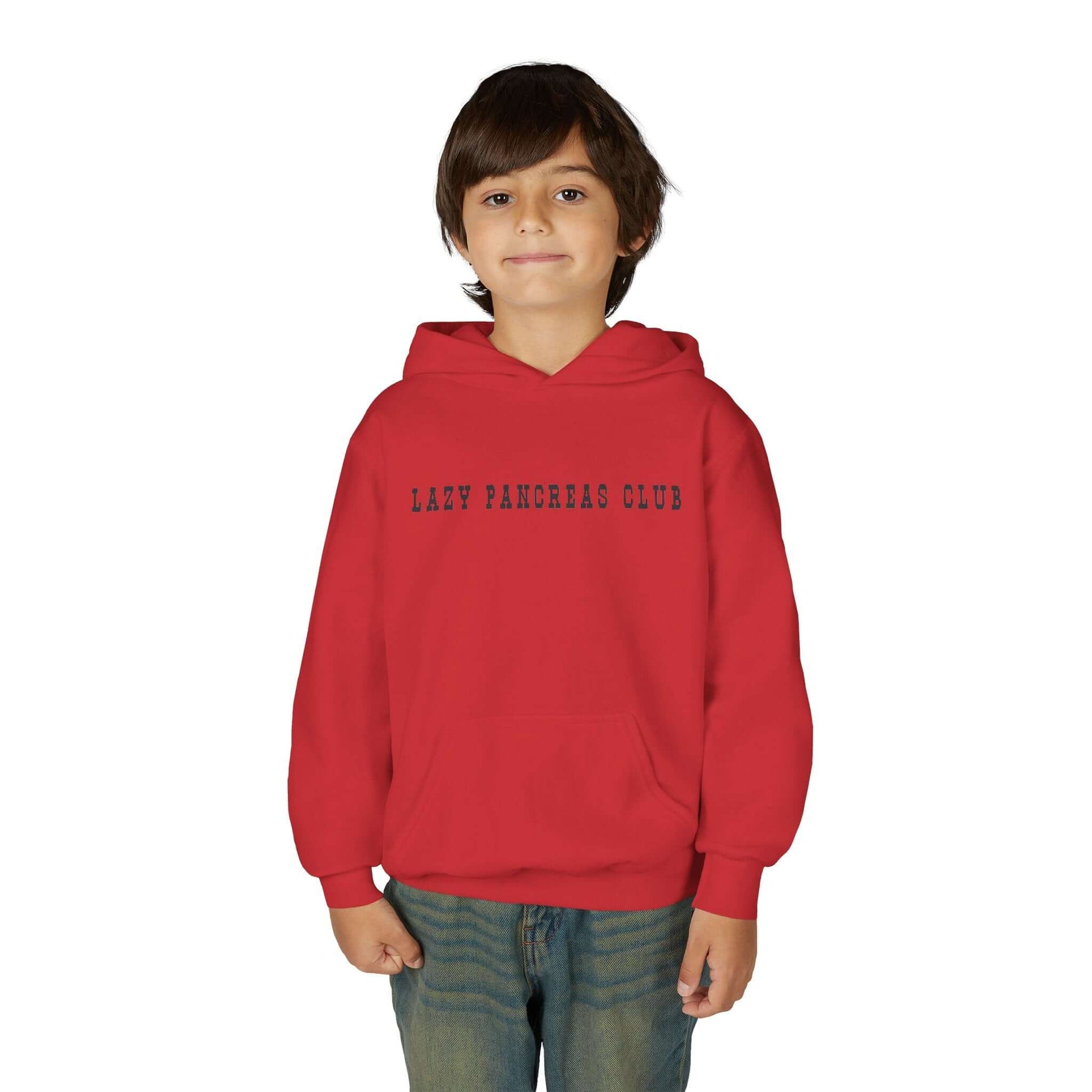 Lazy pancreas club kids sweatshirt in red