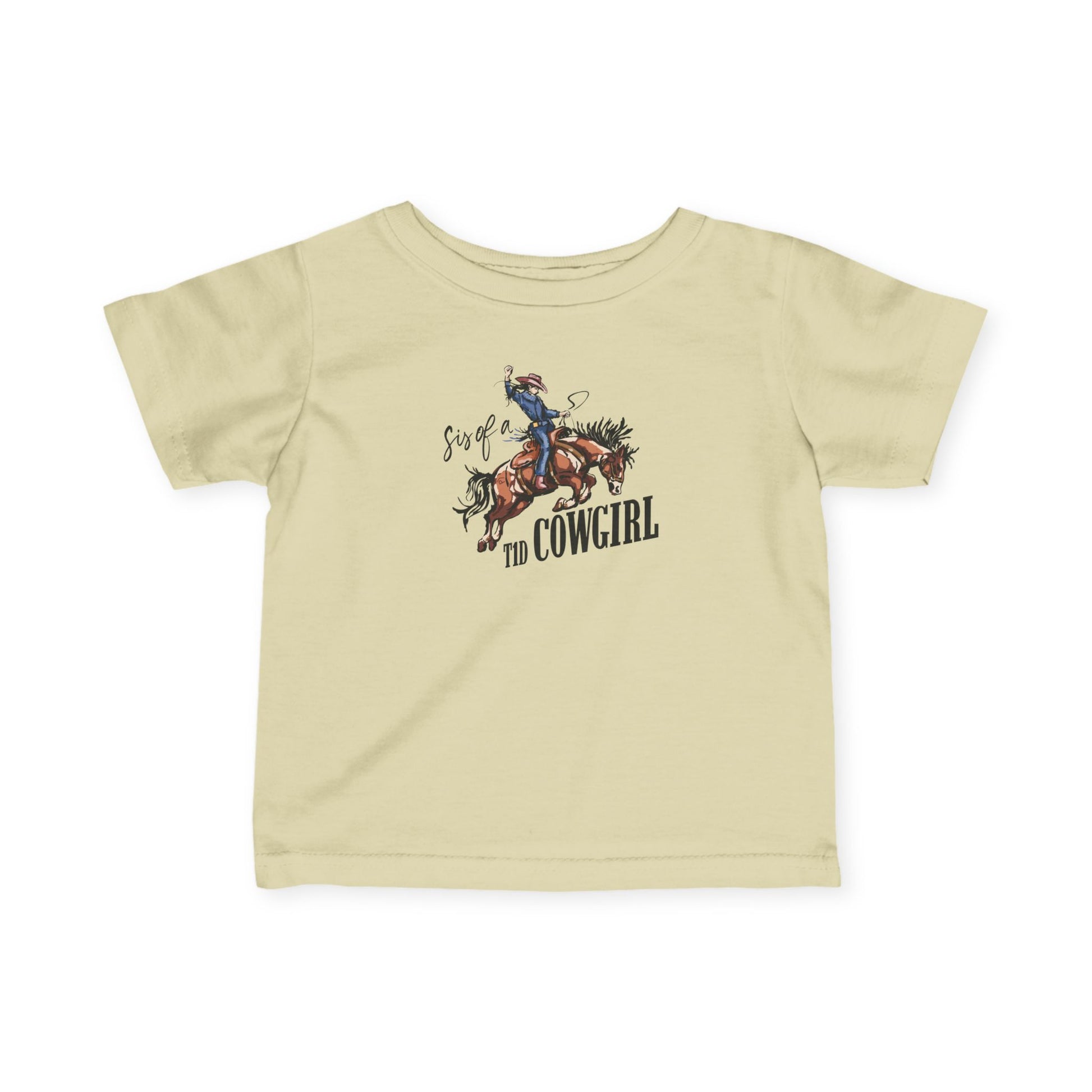 Sis of a T1D Cowgirl Toddler Diabetes TShirt featuring a playful western design for kids.
