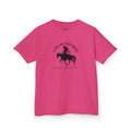 I Can Do Anything Girls Diabetes Shirt featuring a brave cowgirl on a pink tee, inspiring strength and confidence.