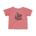 T1D Cowgirl Toddler Diabetes Tshirt featuring a cowgirl riding a horse in a charming design.