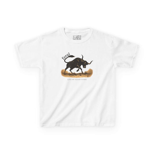 kids t1d diabetes tshirt bull on white