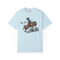 Mom of a T1D Cowgirl T-Shirt featuring a cowgirl, celebrating diabetes awareness and support for T1D.