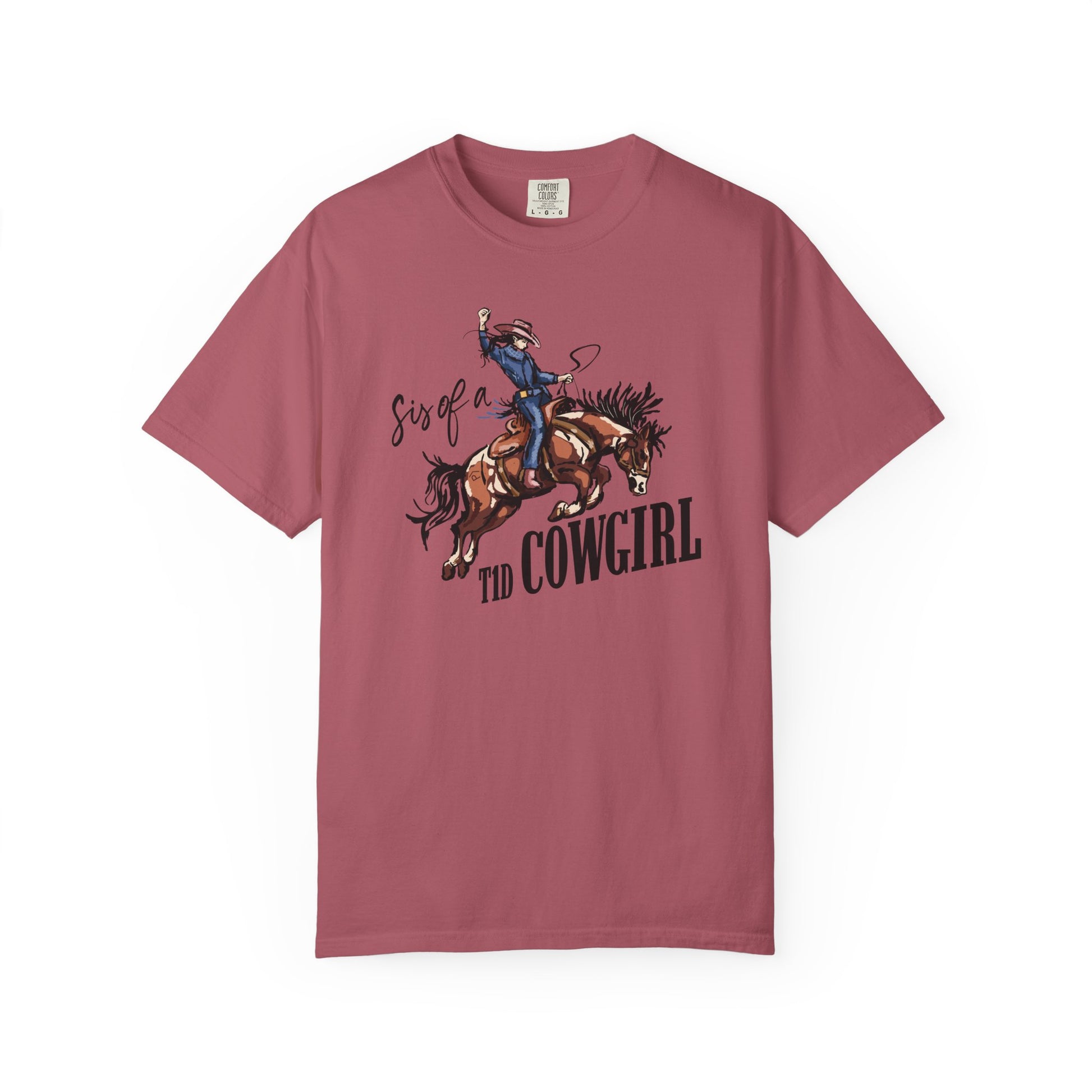 Sis of a T1D Cowgirl T-Shirt featuring a playful cowgirl design for diabetes awareness.